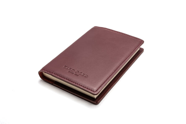 Mordan Refillable Leather Notebook - Maroon Red