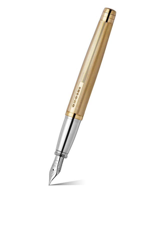 The Pinstripe 72 Gold Vermeil Grand Fountain Pen