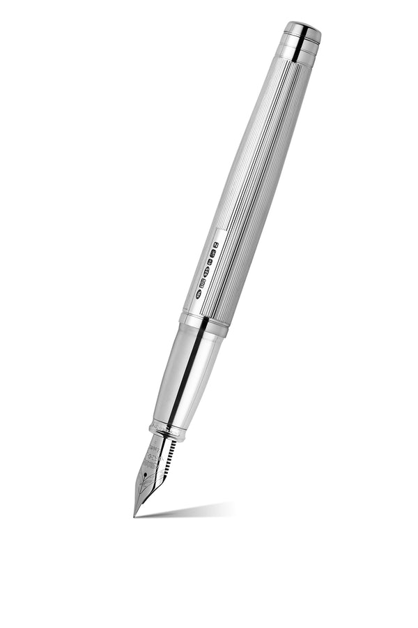 The Pinstripe 72 Sterling Silver Grand Fountain Pen