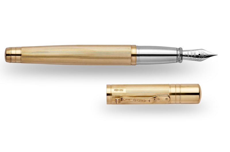 The Pinstripe 72 Gold Vermeil Grand Fountain Pen