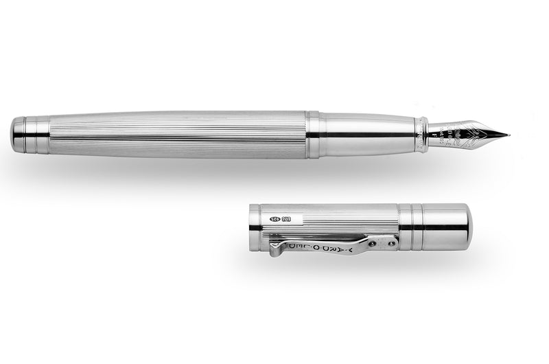 The Pinstripe 72 Sterling Silver Grand Fountain Pen