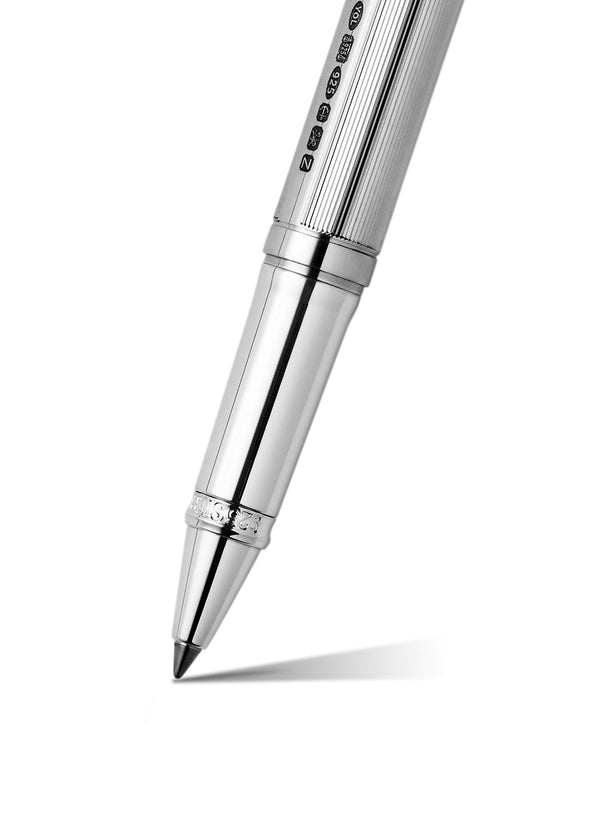 The Pinstripe 72 Sterling Silver Standard Rollerball