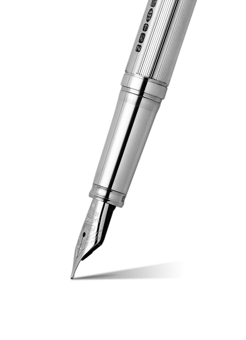 The Pinstripe 72 Sterling Silver Standard Fountain Pen