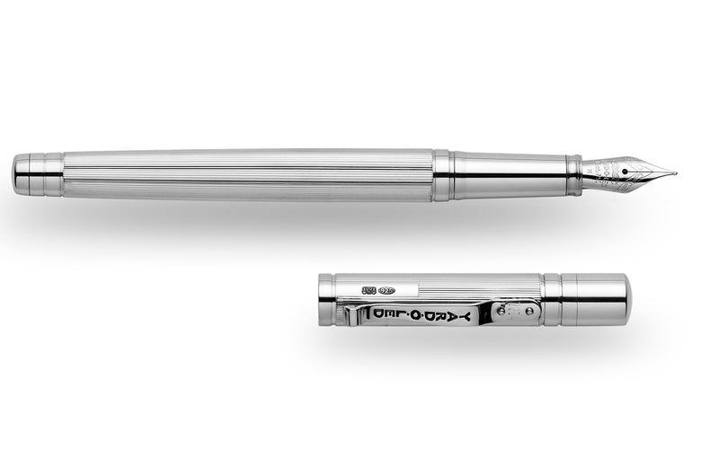 The Pinstripe 72 Sterling Silver Standard Fountain Pen